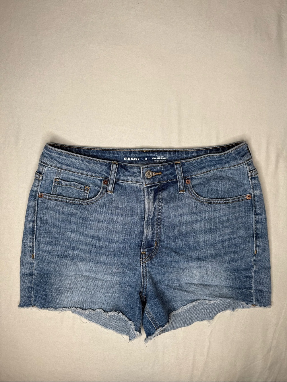 Old Navy High Rise OG Straight Secret Smooth Pockets Women's 10 Denim Shorts
